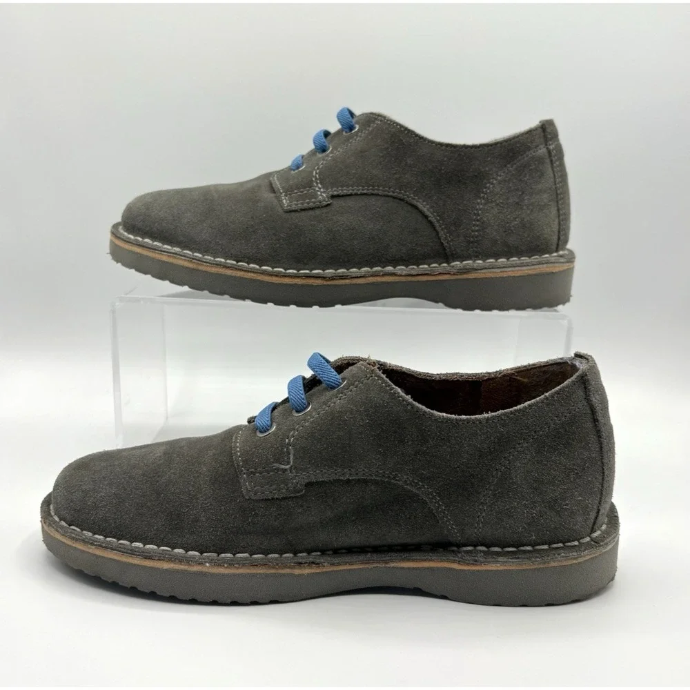 FLORSHEIM Dress Shoe Kids Size 3 M Gray Suede Lace‎ Up Oxford
